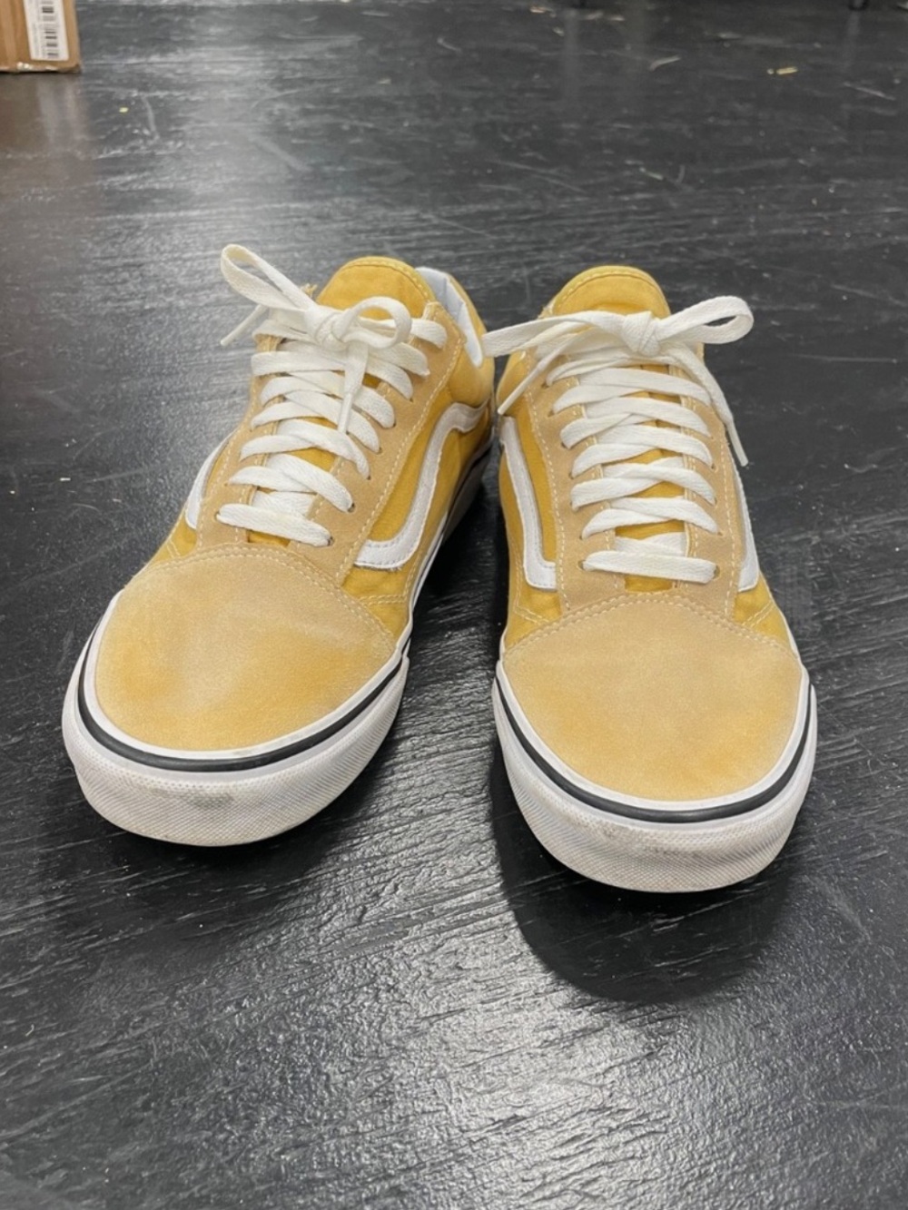 Vans Old Skool Low-Top Sneakers in Mustard Yellow and White